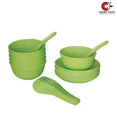 Crown Craft Green 18 Piece Soup Bowl Set