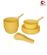 Crown Craft Yellow 18 Piece Soup Bowl Set