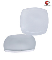 Crown Craft White Set Of Square Quarter Plates