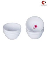 Crown Craft White Floral Print Serving Bowl Set