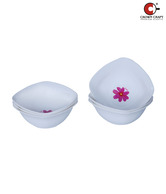 Crown Craft Square White Serving Bowl Set