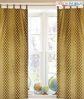 Dekor World Soothing Olive Green and Light Olive Green Curtain