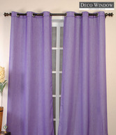 Deco Window Purple Self Design Curtain