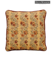 Deco Window Orange & Beige Floral Print Cushions