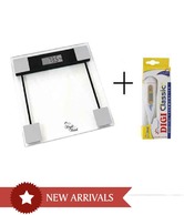 Dr. Morepen Digital Weighing Scale (DS 08) & Digi Classic Thermometer Combo