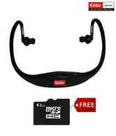 Enter Neckband MP3 Player E-NB3B  ( Black) with free Enter 4GB Micro SD Card