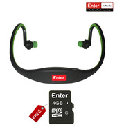 Enter Neckband MP3 Player E-NB3G ( Green) with free Enter 4GB Micro SD Card