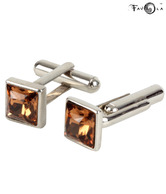 Favola Dainty Topaz Brown Cufflinks