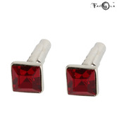 Favola Dainty Wine Red Cufflinks