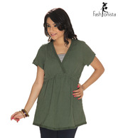 Fashionista Bottle Green Top