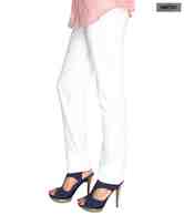 Finesse White Ankle Length Tights