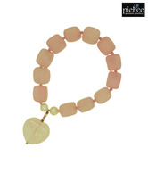 Piebee Rose Quartz Lucky Charm Bracelet