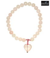 Piebee Rose Quartz Love Charm Bracelet