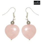 Piebee Rose Quartz Heart Earrings