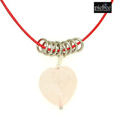 Piebee Rose Quartz Lucky Rings Pendant