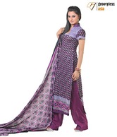 Groovytexx Purple Unstitched Suit Length
