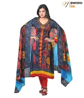 Groovytexx Black & Red Unstitched Suit Length