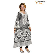 Groovytexx Black & White Unstitched Suit Length