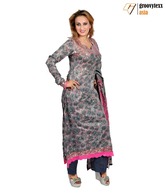 Groovytexx Grey-Pink Unstitched Suit Length