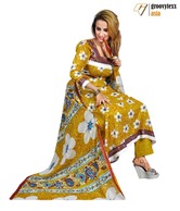 Groovytexx Yellow Unstitched Suit Length