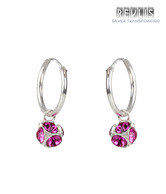 Revlis Pink Colour Crystals Bali Earrings