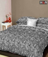 H&A Zebra Print Cotton Double Bed Sheet
