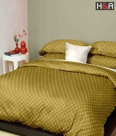 H&A Mustard Cotton Double Bed Sheet