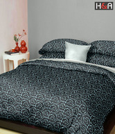 H&A Rose Print Cotton Double Bed Sheet