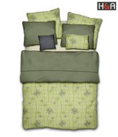 H&A Green Cotton Double Bed Sheet