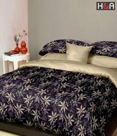 H&A Floral Print Cotton Double Bed Sheet