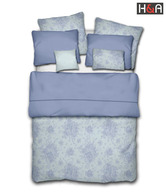 H&A Carolina Blue Cotton Double Bed Sheet