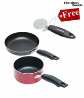 Hamilton Beach Skillet & Sauce Pan Combo With Free Pizza Cutter