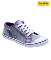 Imprints Tranquil Grey-Purple Lace Tie Sneakers