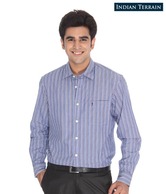 Indian Terrain Brooklyn Blue Shirt