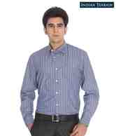 Indian Terrain Blue Striped Shirt