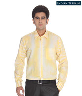 Indian Terrain Yellow Striped Shirt