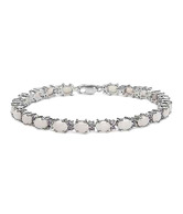 Johareez Genuine Opal Silver Bracelet