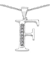 Johareez Cubic Alphabet Letter F Pendant