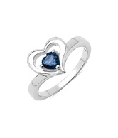 Johareez London Blue Topaz Heart Ring