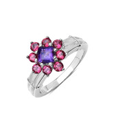 Johareez Genuine Amethyst & Rhodolite Ring