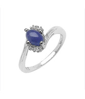 Johareez Tanzanite & White Topaz Ring