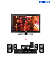 Philips 42 inch 42PFL6577 Full HD LED Television with Philips 5.1 HTS3532 Home Theater System and 2 Years HD D2H subscription and 3 Years Warranty