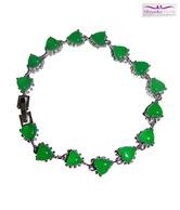 Niharikaa Italian Green Stone Bracelet