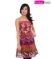 Fuchsia Women Colourful Tribal Kurta