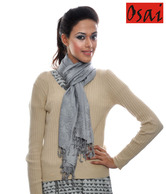 Osai Steel Grey Designer Stole