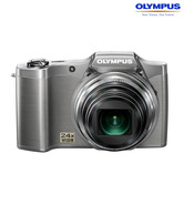 Olympus SZ-14 Point & Shoot Silver (with 4GB SD Card + Carry Case Inside)