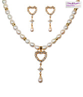 Niharikaa Heart Drop Pendent Set
