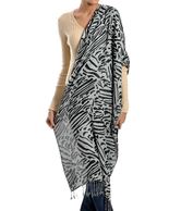 Osai Black And Grey Printed Stole