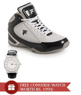 Fila Feisty White & Black Basketball Shoes
