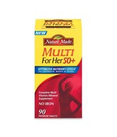 Nature Made Multi For Her 50+ Multiple Vitamin and Mineral 90 Tablets (Pack of 3)